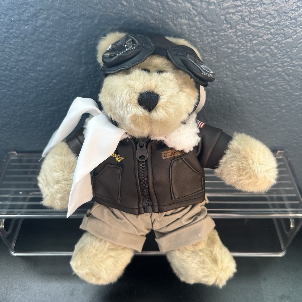 Vintage 2004 Starbucks Bearista Bear 32nd Edition Aviator Pilot Plush With Tags
